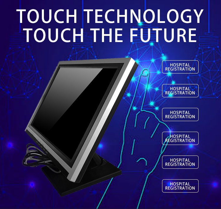 15 inch touchscreen lcd vga touch screen monitor pos hdmi - Industrial ...